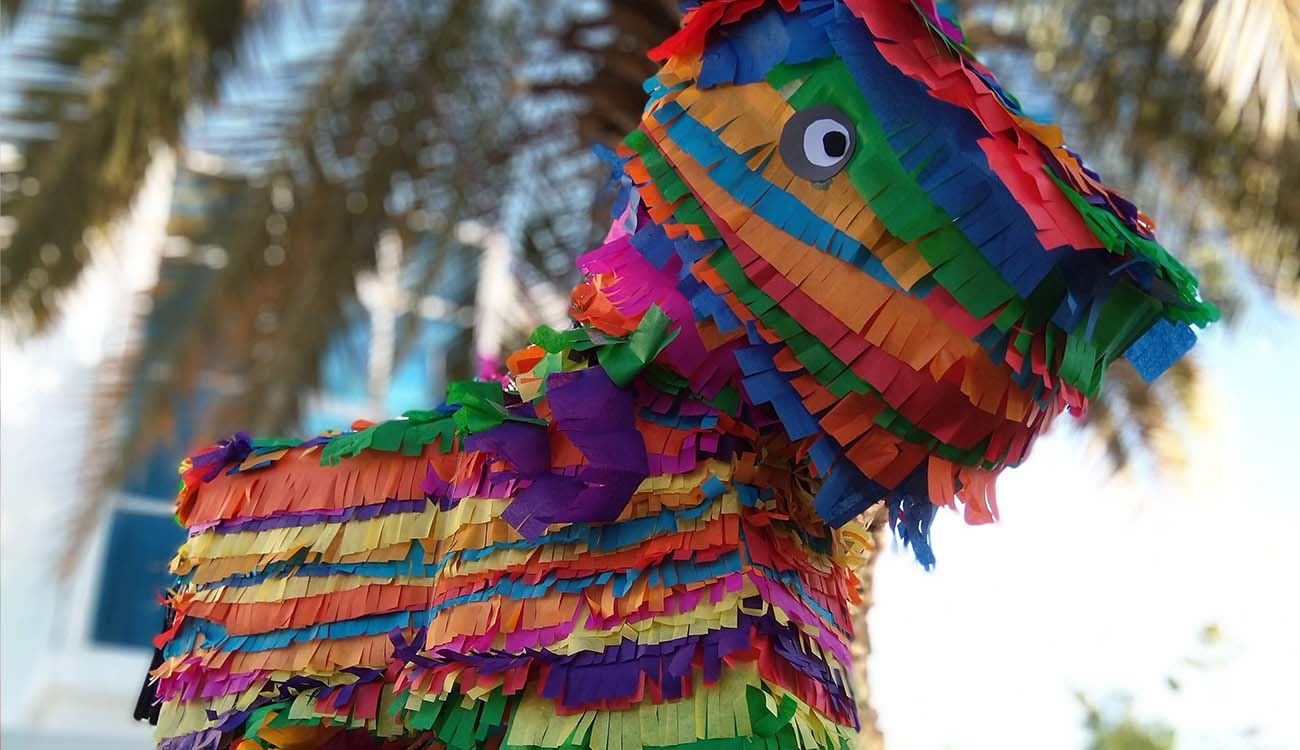 Piñata. Reusable decoration for eco-friendly party.