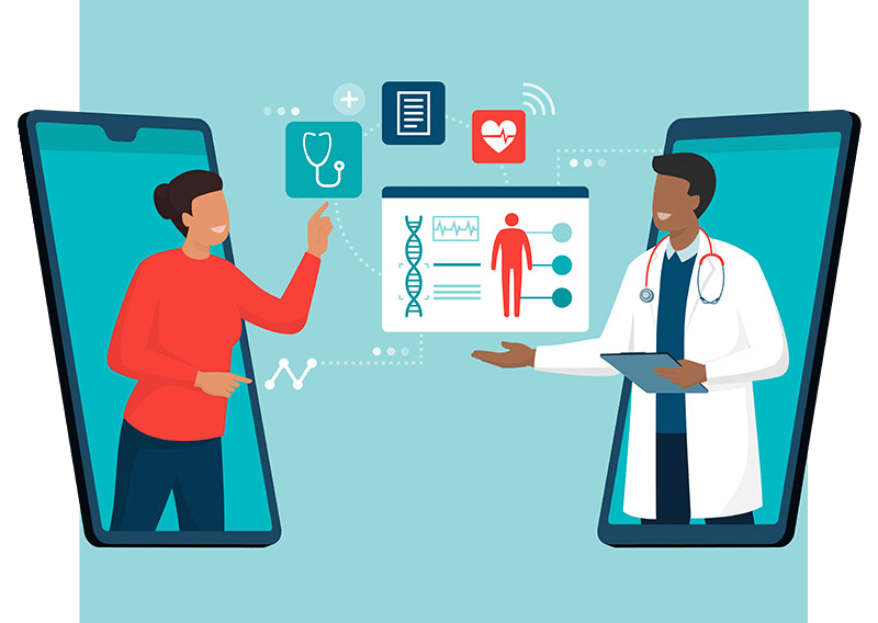 online health care services: doctor and patient communicating through the One Health app